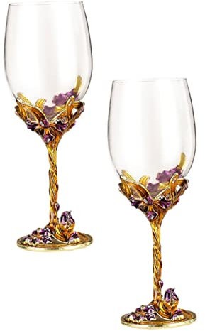 TOPBATHY Calice Smaltato A Forma Di Fiore Simbolo Dell'amore Set Per Matrimonio E