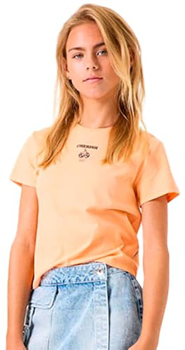 Garcia Mädchen T- Shirt mit 'Cherish'-Print, Größe:140/146, Farbe:Coral kiss
