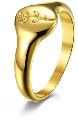 Halskette Ketten Schmuck Herren Frauen Anhänger Necklace Mode Schmetterling Rose Blumen Fingerring Für Frau Romantische Hochzeit Party Ring Punk Student Girl's Einfache Jewel 5 Gold
