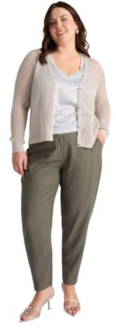 FIORELLA RUBINO: Cardigan Traforato in Filo Lurex Curvy Size Beige Stagione Primavera Estate 2025.