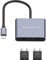 Sharelove USB C to Dual HDM Adapter, 2 in 1 Splitter for Dual Monitors 4K@60Hz, Practical Dual Adapter for 2 Monitors Type C to Double Adaptor Compatible with Nintendo Switch Macbook