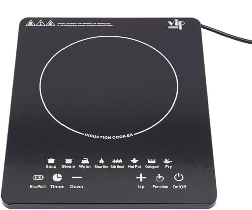 Induction Hob,Portable Induction Hob,220v 1450w Electric Induction Cooktop,60-240℃ Adjustable Temperature,2m Power Cord,Electric Stove Apply to Home Kitchens,Restaurants