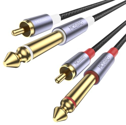 MOSWAG Doppio RCA a Doppio Cavo 1/4 3M