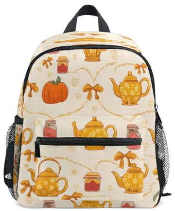 Sac à dos pour enfant motif théière dessiné à la main, sac à dos pour garçon, sac à dos préscolaire, sac d'école maternelle, sac de voyage pour fille
