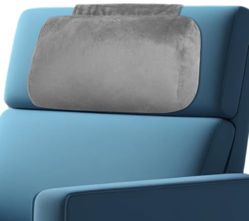 CILIENG Ergonomisches Samt Nackenkissen für Stühle und Sofas | Rutschfest mit 2 Taschen, abnehmbarer Bezug, entlastet Nacken und Schultern