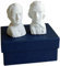Salz- und Pfefferstreuer aus Porzellan 6 x 4 x 3 cm (je 41g) • 66066-alt-1 ''Salz- und Pfefferstreuer Schiller & Goethe'' von Inkognito • Künstler: INKOGNITO