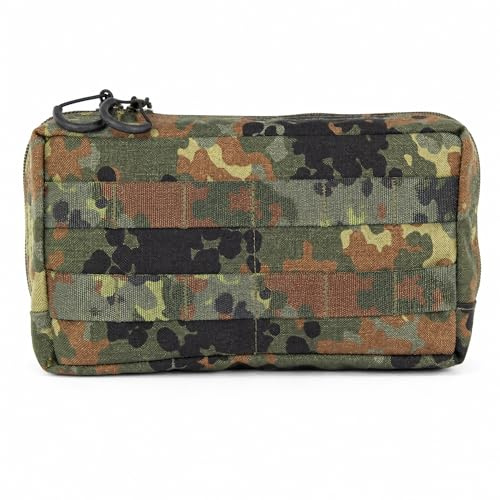Zentauron MOLLE Utility Pouch Horizontal 1,4L – Cordura Tasche für Rucksäcke, Plattenträger & Schutzwesten, Tactical, Outdoor, Militär, EDC, Erste Hilfe, Polizei, MOLLE System, Made in Germany