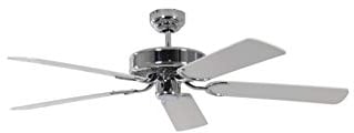 Pepeo Gmbh Ventilatore da Soffitto Potkuri Acciaio / Bianco 132 Cm