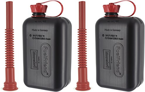 FuelFriend®-BIG max. 2,0 litres + bec flexible - jerrycan avec homologation UN - 2 articles - parfait pour les motos, les voitures et plus