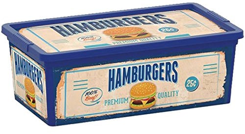 Kis Aufbewahrungsbox C Box Style Vintage Fast Food 6 Liter, Plastik, Mehrfarbig, 33.5x19x12 cm