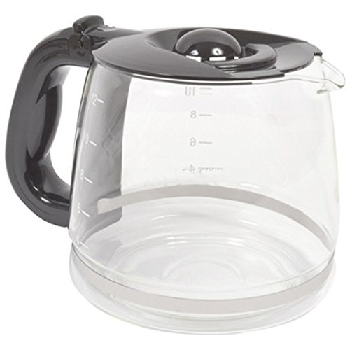 SPARES2GO Glass Jug Carafe for Russell Hobbs 12693-56 Futura Memo Coffee Machine