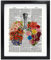 V101 Kunstdruck, ungerahmt mit floralen Lungen, menschliche Anatomie, Upcycling-Vintage-Wörterbuch-Kunstdruck, Buch-Kunstdruck, Heimdekoration, Wandkunst, 20,3 x 25,4 cm