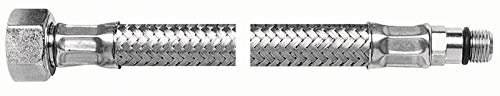 HDmirrorR Panzerschlauch DN10 3/8 ÜM x M10x1 AG KURZ Edelstahl Flexschlauch Druckschlauch für Armatur alle Längen (600mm)