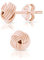 DTPsilver® SMALL 925 Sterling Silver Rose Gold Plated Studs Earrings - Celtic Knot - Diameter 7 mm