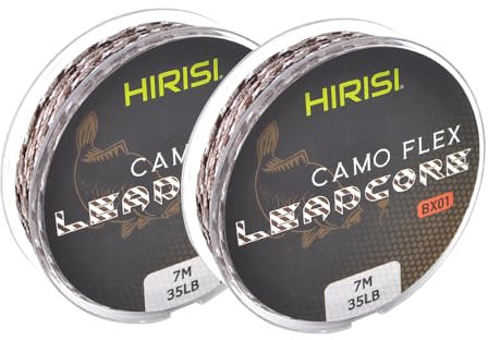 Hirisi Tackle 2 StüCk Leadcore Karpfenangeln, 15,9 Kg, 7 M, 3 Farben, Geflochten Angelschnur