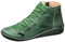 Anmain Stivaletti Donna Autunno Bassi Stivali Piatto Invernali Pelle Ankle Boots con Tacco Bassi Blocco Eleganti Zip Scarpe Moda Comode Ankle Bootsti Stivali di Supporto per Arco Plantare