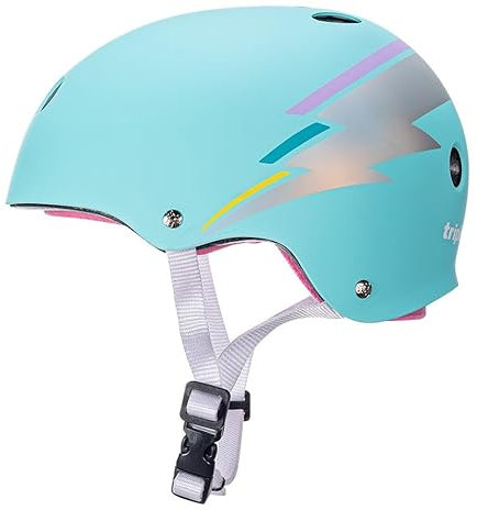 Triple Eight Certified Sweatsaver Bike-und Skateboard-Helm, Blaues Hologramm, XS-S