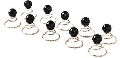 10 x Perlen Curlies - Haarschmuck Brauthaarschmuck - Set 8mm - Schwarz