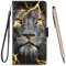 Toucasa für Huawei P Smart 2021 Hülle,Handyhülle für Huawei P Smart 2021,Premium Brieftasche PU Leder Flip [Kreativ Gemalt] Case Handytasche Klapphülle für Huawei P Smart 2021 (Spaltlöwe)