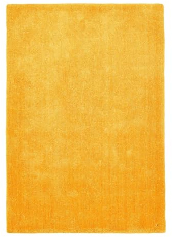 THEKO | Teppich aus 100% Polyester Teppich Cozy - Tom Tailor | handgetuftet | Farbe: Gold | Größe: 140 x 200 cm