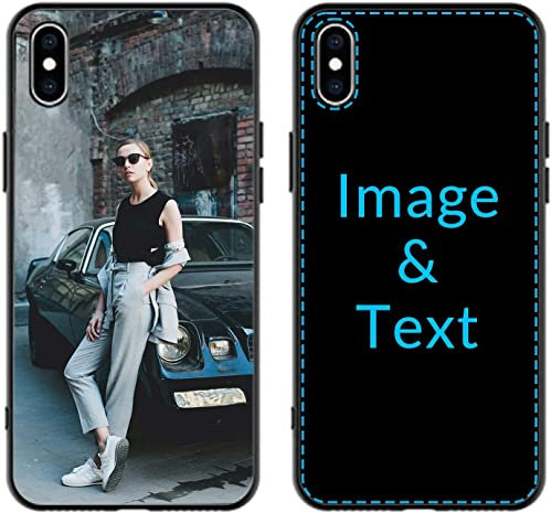 Naispanda Customised Phone Case for iPhone Xs Max Personalised Gifts for Boyfriend Girlfriend Dad Mom Custom Photo Picture Text Phone Case Anti-Scratch Shock-Proof Soft TPU Phone Protective Cover