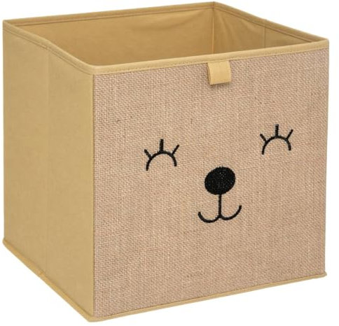 ATMOSPHERA CREATEUR D'INTERIEUR CAJA DE ALMACENAMIENTO INFANTIL ANIMALES COLOR MARRÓN - 29 x 39,5 x 29cm