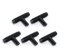 DAZZLEEX Cabinet Handles,Kitchen Cabinet Door Drawer Cupboard Knurled T Bar Knob Black 5pcs
