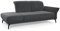 CAVADORE Recamiere Cooper / Luftige Chaiselongue mit Armteilverstellung, Kopfteilverstellung und Sitztiefenverstellung / 211 x 88 x 123 / Cord, Dunkelgrau
