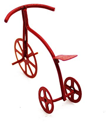 Gutshof miniaturen Miniatur Fahrrad als Mini Garten Deko Puppenhaus Dreirad 1:12 Puppenhaus Garten