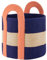 REMEMBER Korb Colombo, klein, H 43 cm, Ø 37 cm, mehrfarbig, in Zylinderform - Aufbewahrungskorb bunt