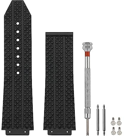 SANDEIN 25 mm Uhrenarmband, kompatibel mit Hublot Big Bang, weiches Silikon-Gummi-Ersatzarmband für Hublot Big Bang Uhrenarmbänder