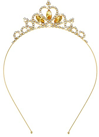 WLLHYF Couronne de princesse en argent et cristal - Diadème en strass - Accessoire de cheveux pour anniversaire, Noël - Décoration pour femmes et filles
