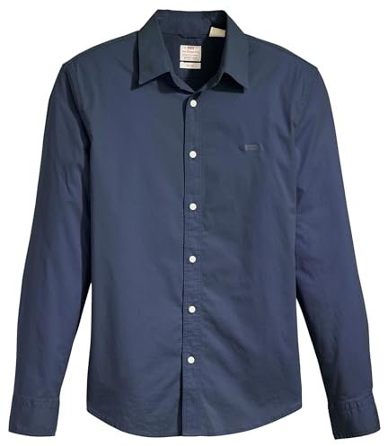 Levi's Long-Sleeve Battery Housemark Slim Shirt, Naval Academy, XS Homme