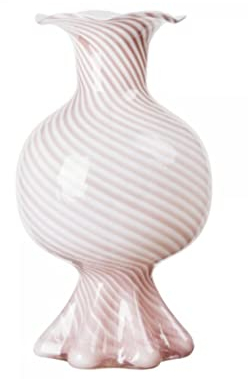 broste Copenhagen - Vase, Blumenvase - Mella - Glas - Farbe: Fairy Pink/Off-White Vase Mella Glas Fairy Pink/Off-White (17,5x30 cm)