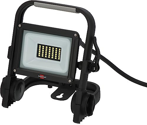 Brennenstuhl Mobile LED Work Light JARO 3063 M/LED Spotlight for Outdoor use IP65 (LED Floodlight 20W with 2m Cable, with Quick Release Fastener and 2300lm)