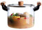 Marmite en verre transparent, batterie de cuisine multifonction en verre avec couvercle et poignée, résistante à la chaleur, marmite en verre for pâtes, nouilles, soupe, lait [Niveau énergétique A] (