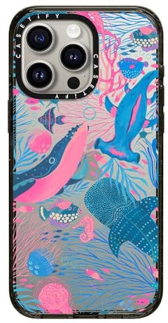 CASETiFY Impact iPhone 15 Pro Max Case [4X Military Grade Drop Tested / 8.2ft Drop Protection] - Under the Sea - Clear Black