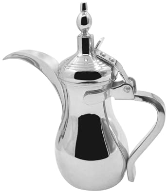 rockible Traditional Arabic Coffee Pot Dallah Kahwa Coffee Pot Teapot Saudi Coffee Pot for Eid Mubarak, 700ml
