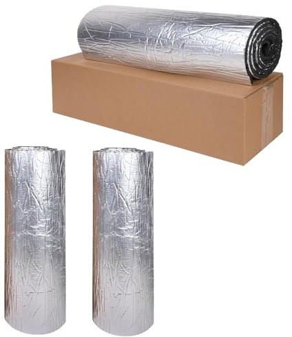 Cathpetic Dämmmatte Auto Selbstklebend 10mm 50 cm x 200 cm=1 m²,Schallschutzmatte Schaumstoffrolle,Feuchtigkeitsdicht, Kältebeständig, Wärmeisolierend und Schallisolierend Dämmmatte,2 Rolle