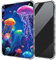 Funda trasera transparente de medusas coloridas para tablet Amazon Fire 7 (12ª generación, versión 2022), DIGTIALL transparente, ultrafina, suave, antideslizante, a prueba de golpes