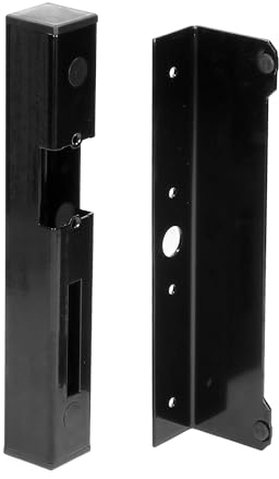 Miratic Cassette à Gache Electrique Portillon 40 x 40mm Boîte de Verrouillage électrique pour Serrure électrique Portail Ouvrant à Droite et à Gauche Boîtier pour Gâche électrique (noir)