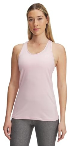 Under Armour HeatGear Racer Tanktop für Damen, (647) Prime Pink/Weiß, X-Klein