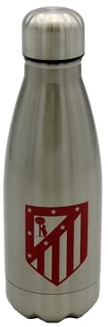 CyP Brands Atlético Madrid Bouteille d'eau Bidon Gourde Couleur acier Produit officiel