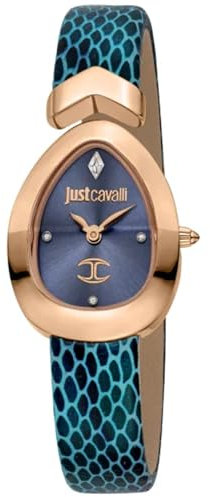 Just Cavalli Damen Analog Quarz Uhr mit Leder Armband JC1L321L0055