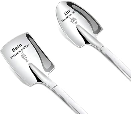 Regali di nozze per sposi, 2 cucchiaini da gelato con incisione - Essere e il tuo cucchiaio per gelato, coppia regalo per lui e per lei, Natale, compleanno, San Valentino, anniversario, regalo per