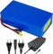 Batterie Au Lithium pour Vélo Électrique 48V, Lithium-ION Battery 10Ah 12Ah 15Ah 20Ah Batterie Haute Puissance Scooter pour Moteur De 200W À 1000W Rechargeable Étanche Batterie 48V 10AH,XT60