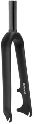 BSFHQS Vélos Pliants Fourches Rigides pour 349/14in/16in 305 Roues BMX Fourche Dure De Vélo en Carbone 1-1/8'' Tube Droit Fourche Avant De Vélo De Frein À Disque 9 * 100mm QR(Matte Black)