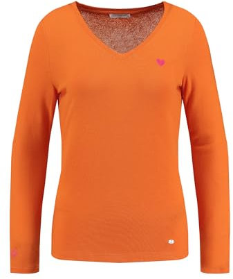 KEY LARGO Damen Women WKN Mila v-Neck Pullover, neon orange (1396), XL