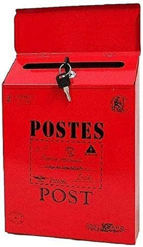 PNAJFUEL Briefkastenkäfige, Briefkasten, Wandmontierter Briefkasten, Abschließbarer Briefkasten, Amerikanischer Retro-Briefkasten Im Antiken Stil