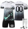 Generisch Personalisiertes Fußballtrikot für Kinder 2024 2025 Boy Football Strips Trikot Heim-Fußballtrikot-Set Tshirts Shorts und Socken Sportanzug Fußballtrikot-Set mit DIY Nummer Name 12